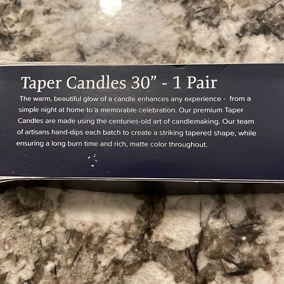 Anthropologie Terrain 30” Taper Candles Ivory New in Box - Picture 2 of 6